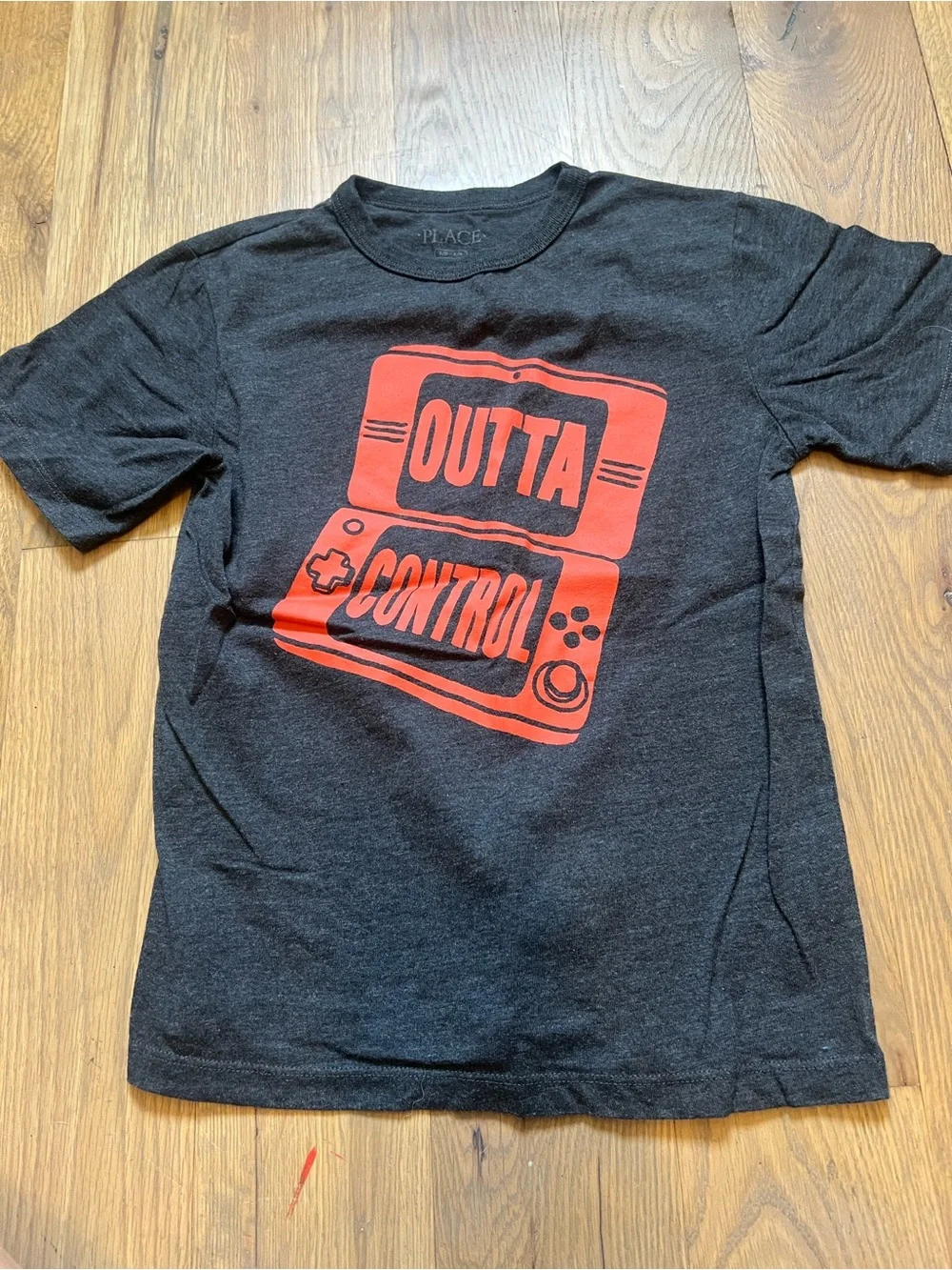 The Children's Place Bright Orange, Red, Black & Gray Graphic Tee Bundle